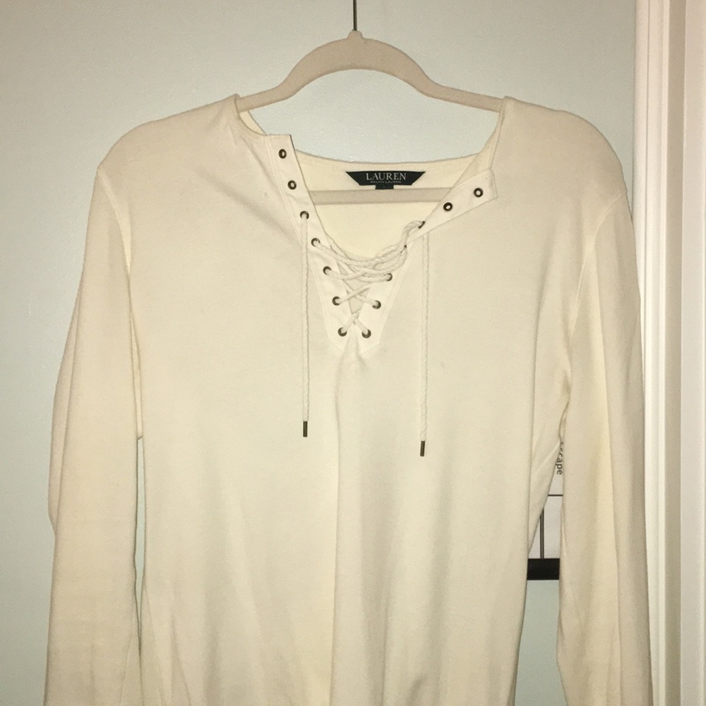 White long sleeve Ralph Lauren shirt